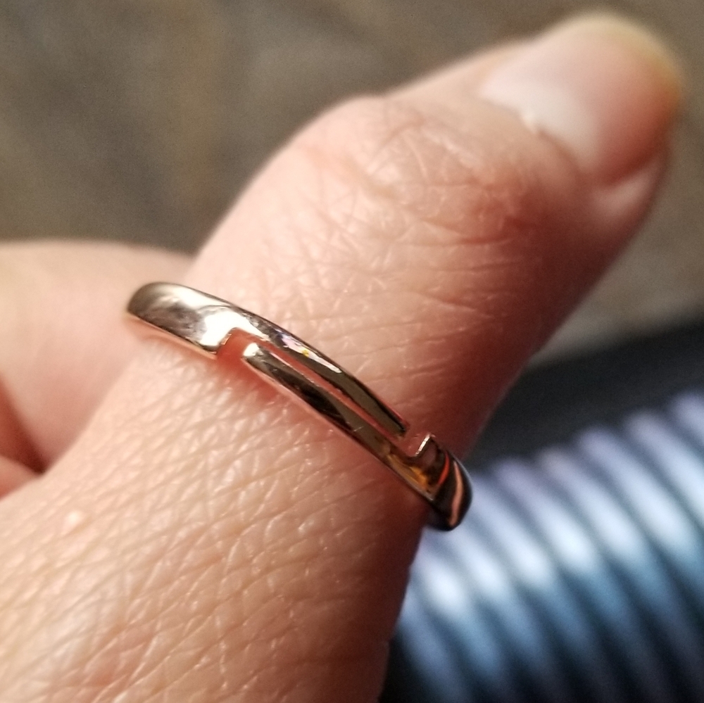 💎 18K PLATED S925 ROSE QUARTZ GIFT OF MY 💓 RING - Picture 4 of 4